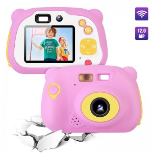 เด็กกล้อง 8.0MP แบบชาร์จดิจิตอลด้านหน้าและด้านหลัง Selfie กล้องกล้องเด็ก, ของเล่นของขวัญสำหรับ 4-10 ปีเด็กชายและเด็กหญิง